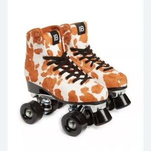 Intentionally blank whip it genuine calf hair roller skates size 36 women’s